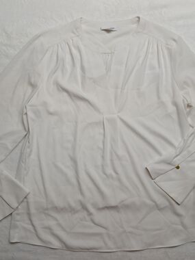 Calvin Klein Women's White Blouse Size XL
